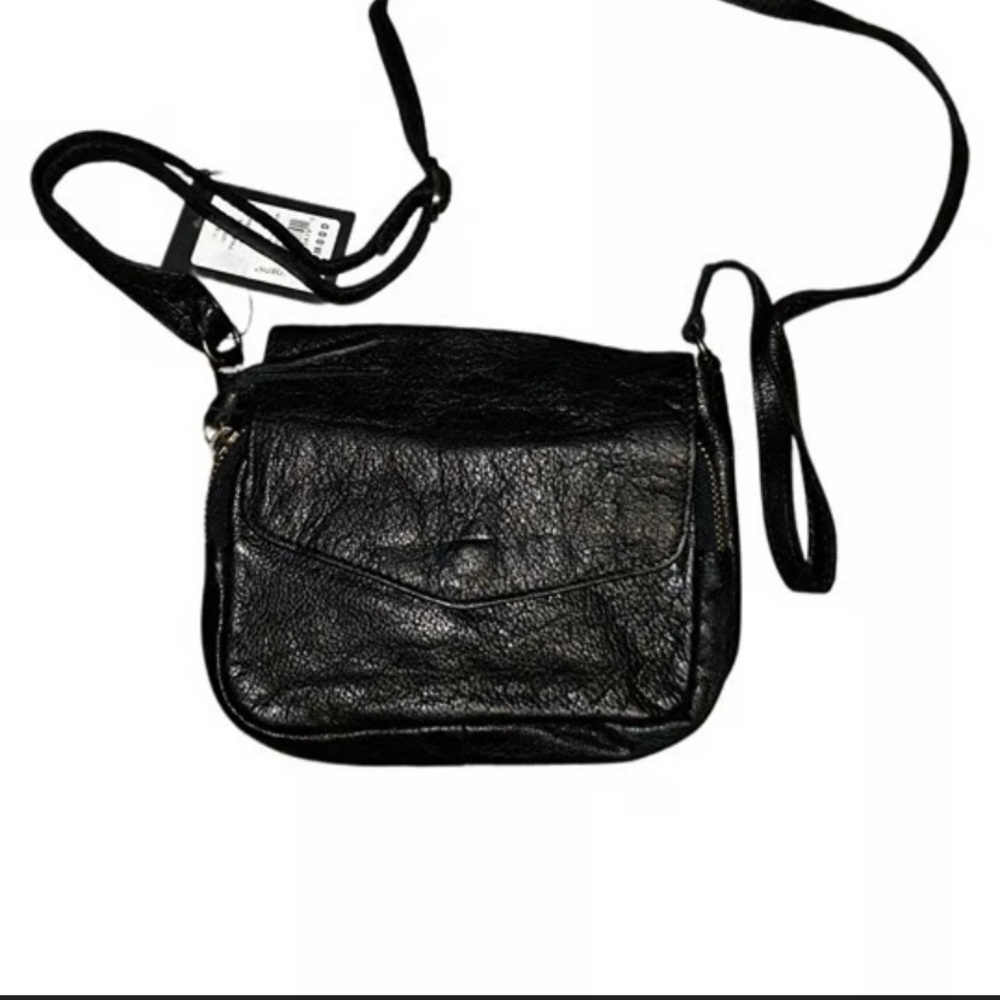 Nordstrom day and mood Black Leather Crossbody Bag